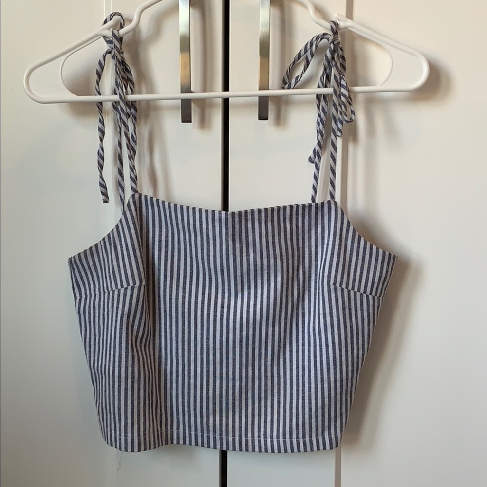 Brandy Melville Striped Tie Top